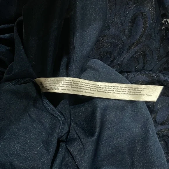 FREE PEOPLE Adella bralette slip dress Size XS New without tags. Navy blue Lace. - Picture 11 of 11